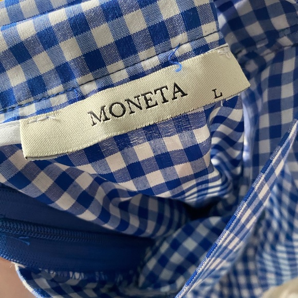 Cotton A Line Skirt with a belt-  size L - Picture 3 of 4